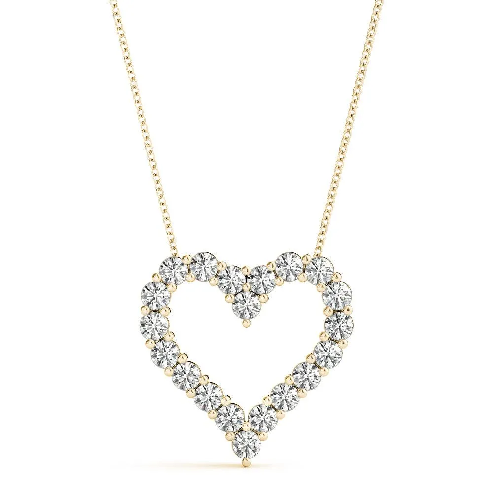 Kitty - Diamond Heart Pendant 0.60 carats. Lab Grown Diamonds