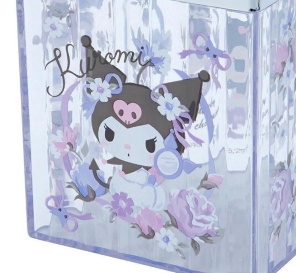 Kuromi Cosmetic Case Organizer Box Cotton Box Desk Organizer Japan Sanrio