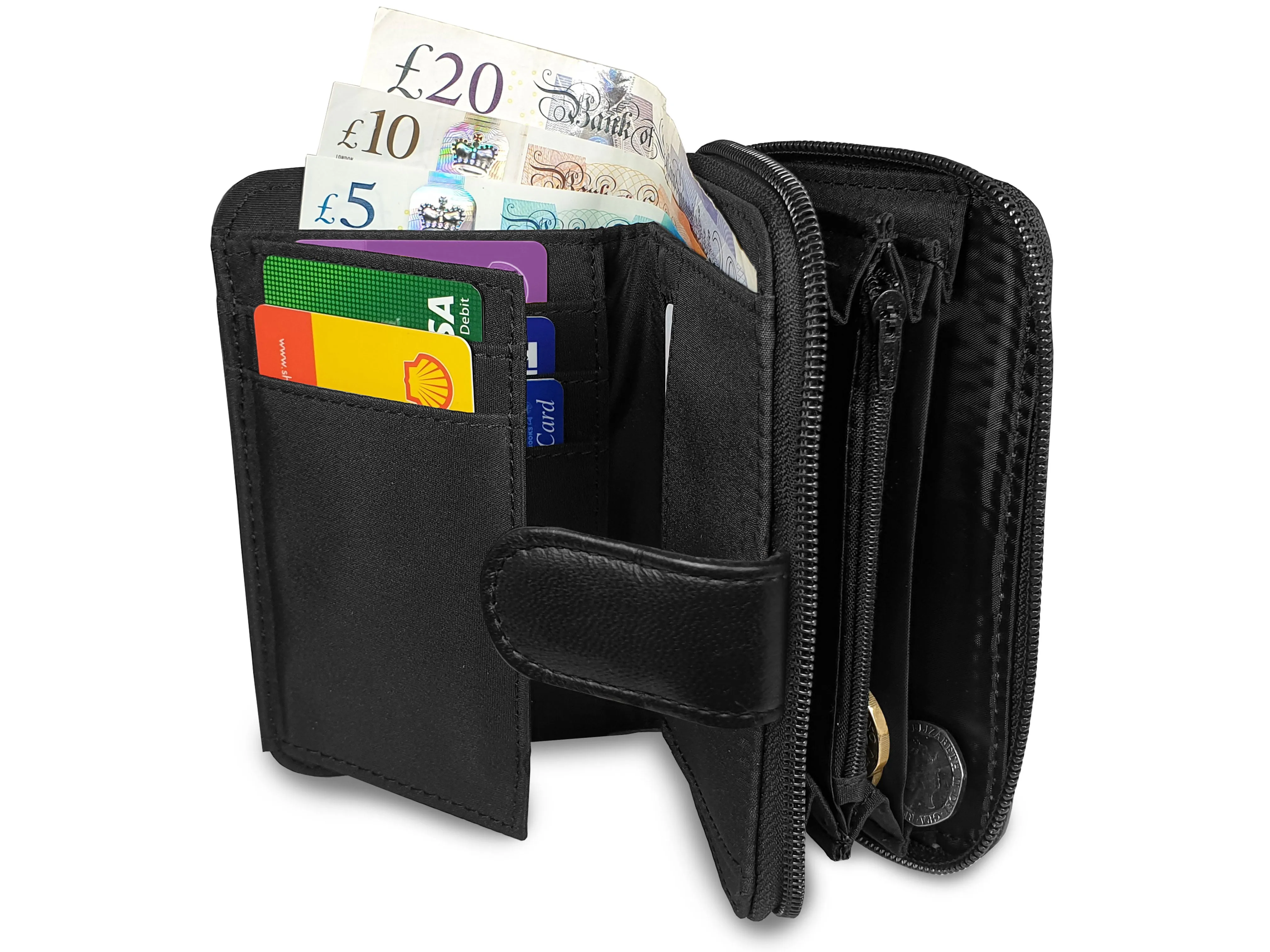 Ladies Designer Womens Leather Purse, RFID Protected Card Slots QL225