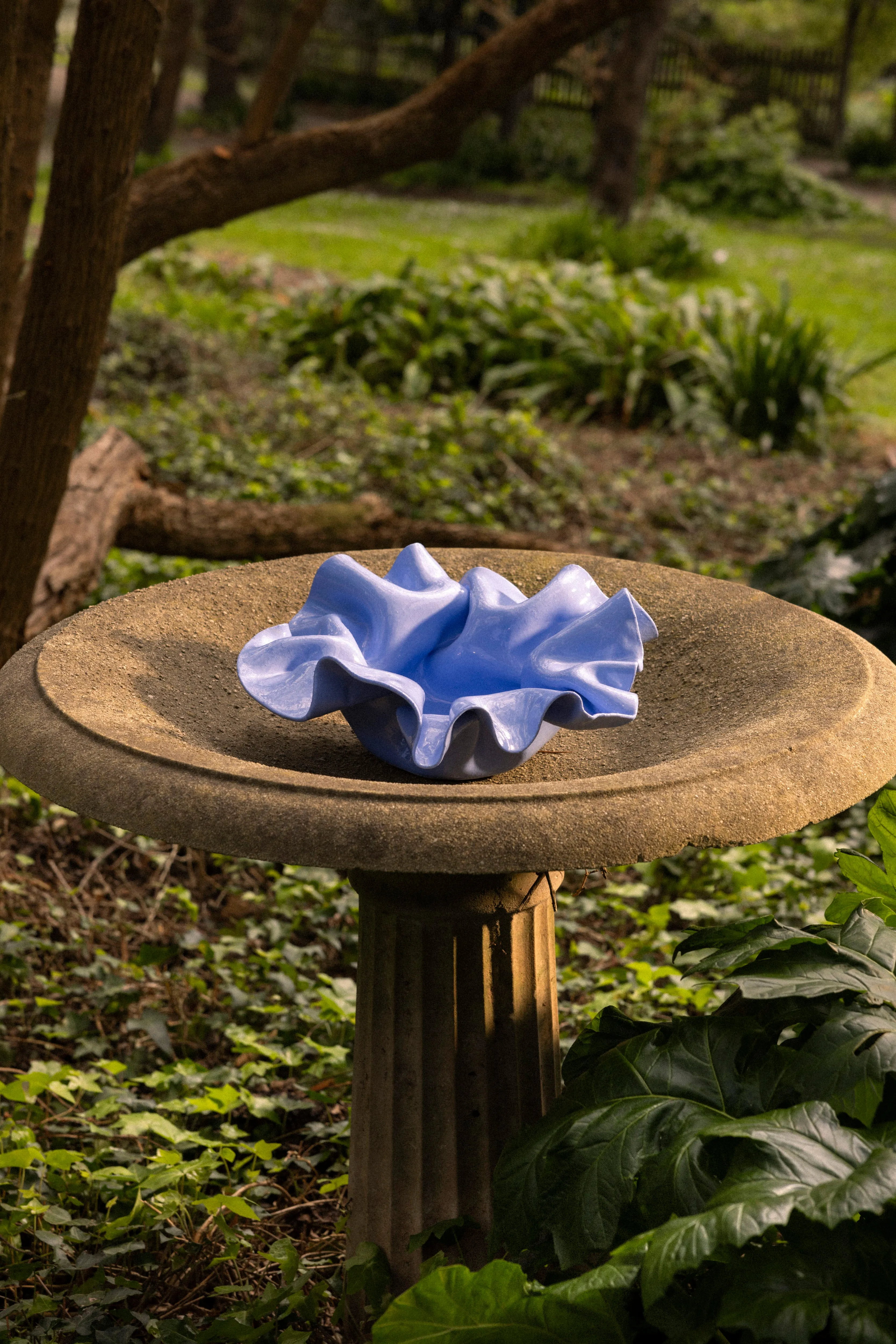 Large Wave Bowl Gloss Sky