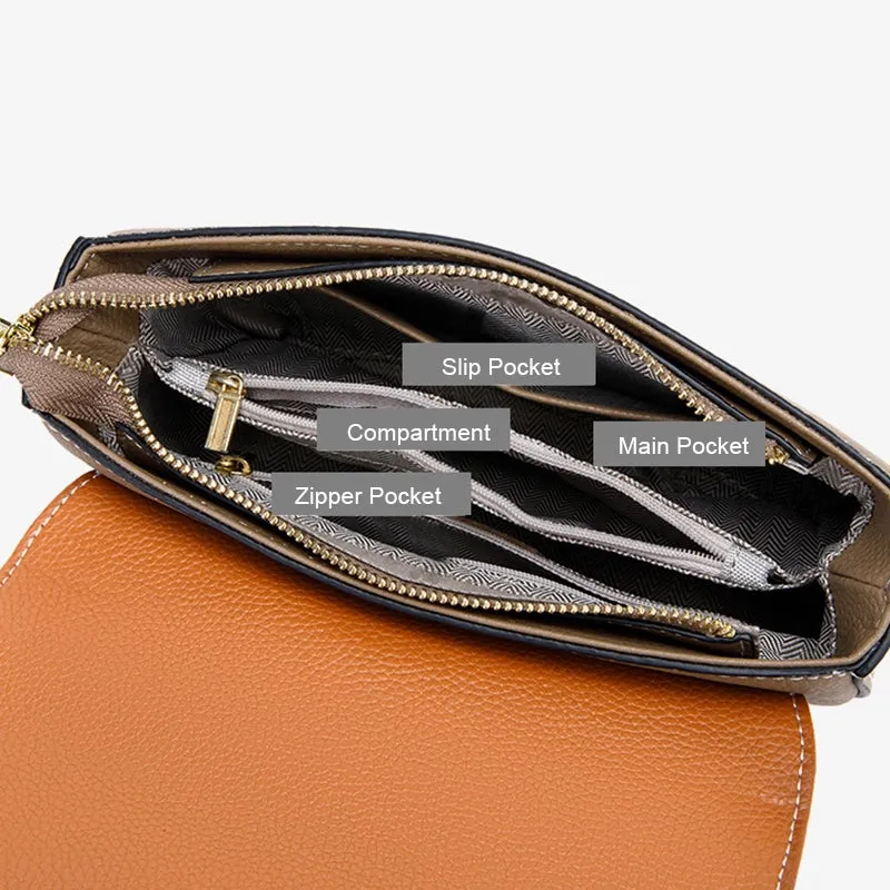 Leather Flap Crossbody Bag