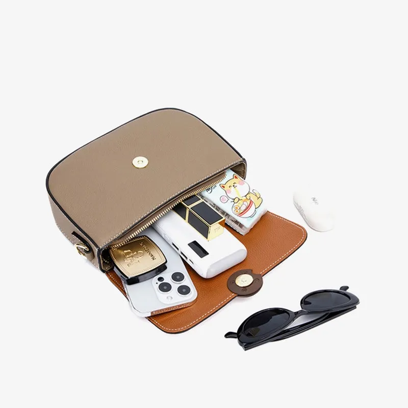 Leather Flap Crossbody Bag