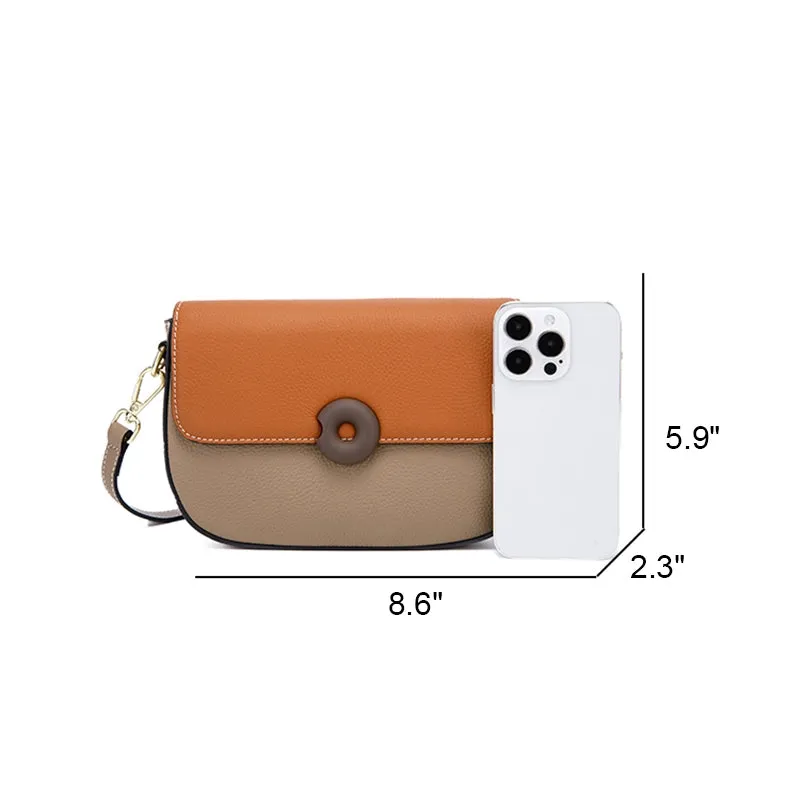 Leather Flap Crossbody Bag