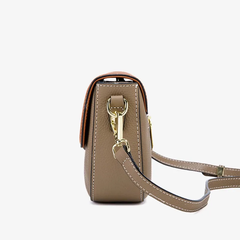 Leather Flap Crossbody Bag