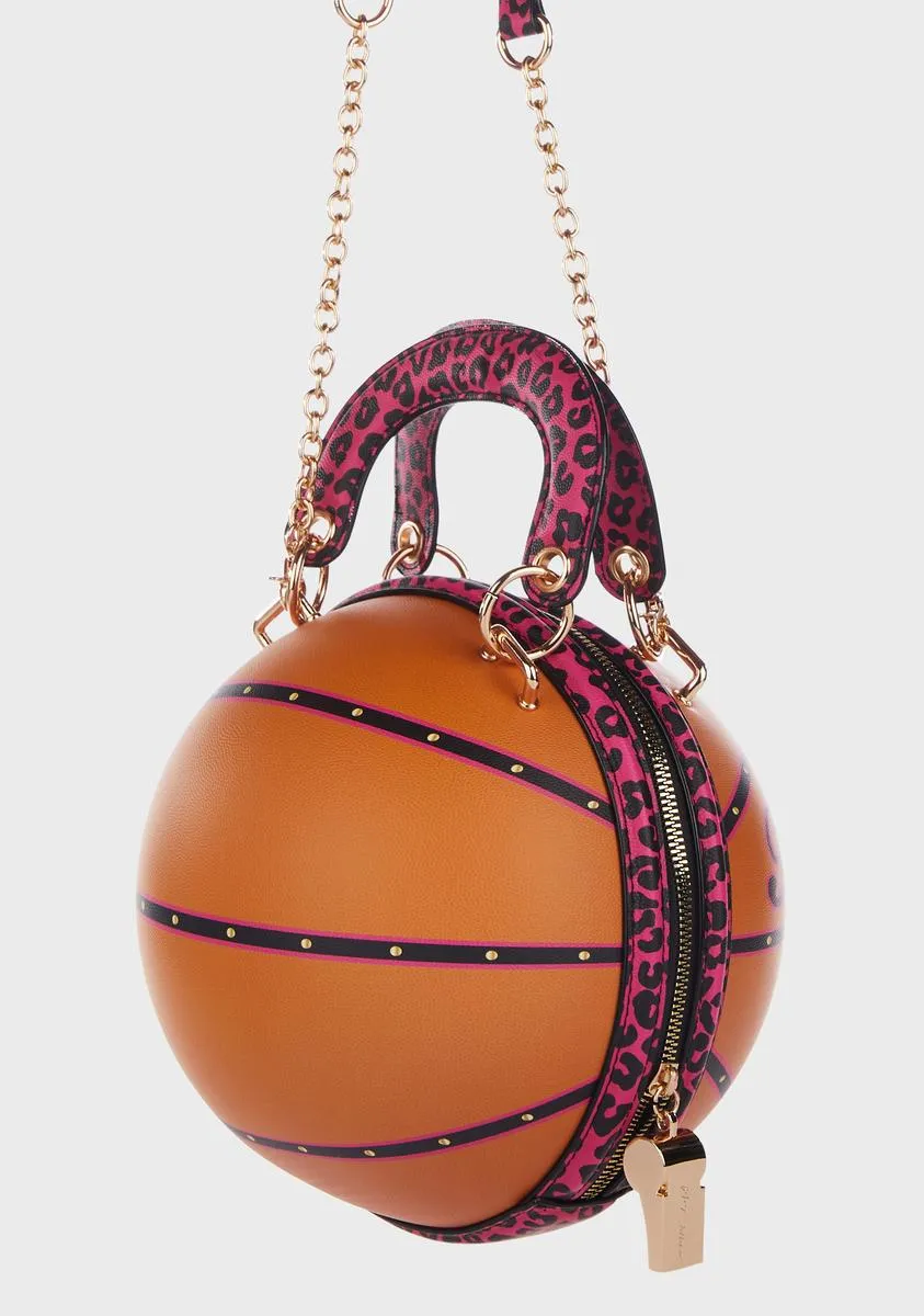 Leopard Betsey Ball Crossbody Bag