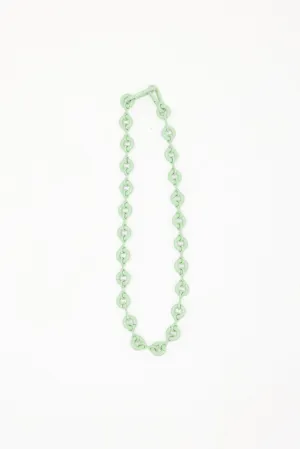 Light Green Varnished Donut Chain Bag Strap
