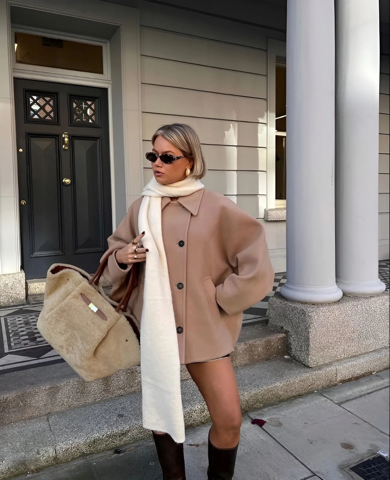 Lizzy Stylish Oversized Wool Coat