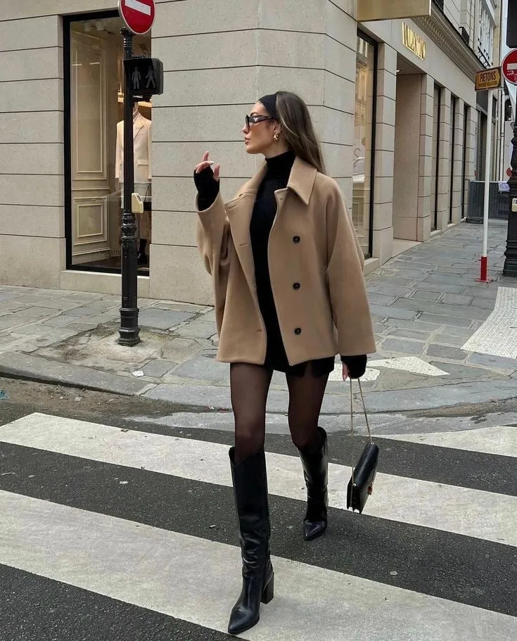 Lizzy Stylish Oversized Wool Coat
