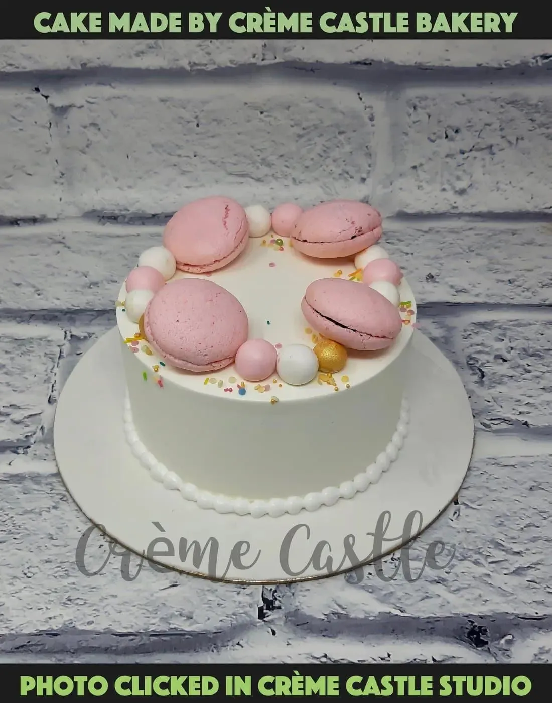 Macaroons on Cake