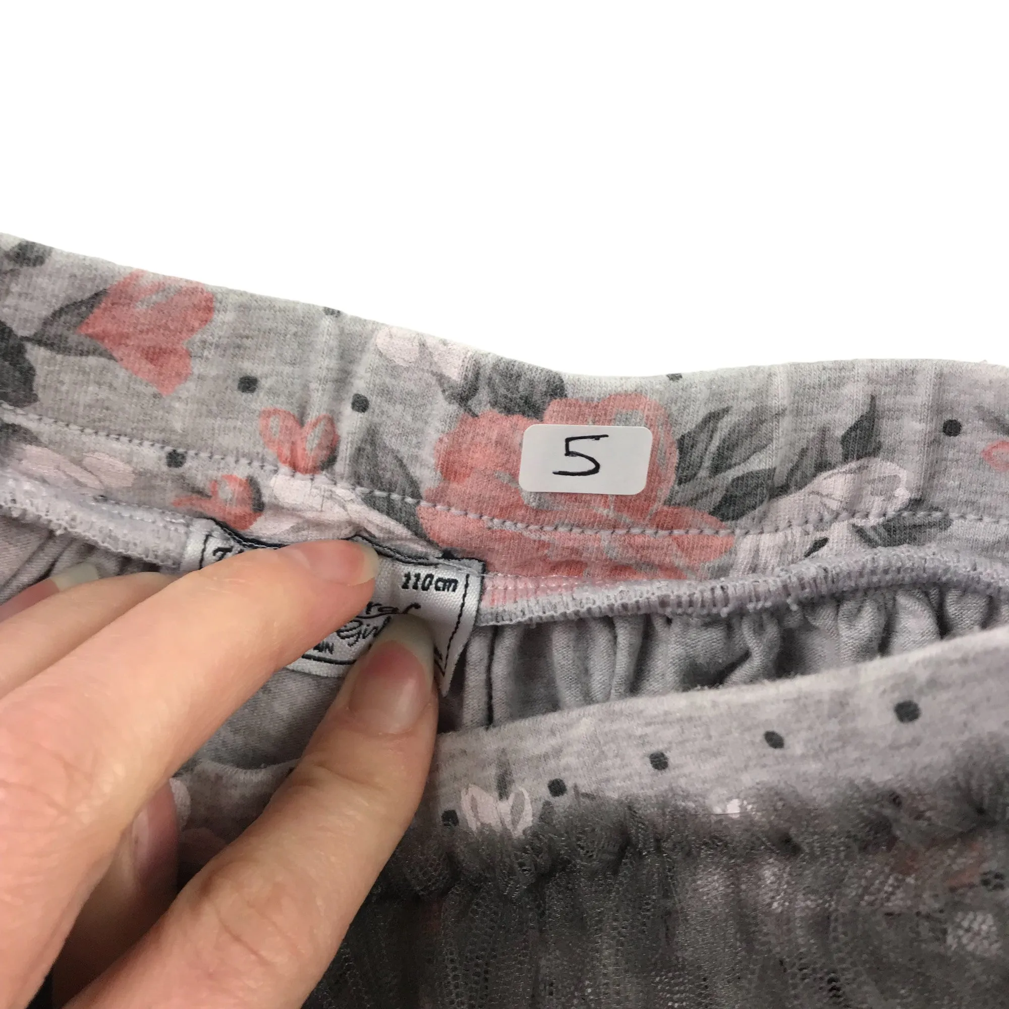 Mayoral Skirt Age 5 Grey Tulle Floral Print