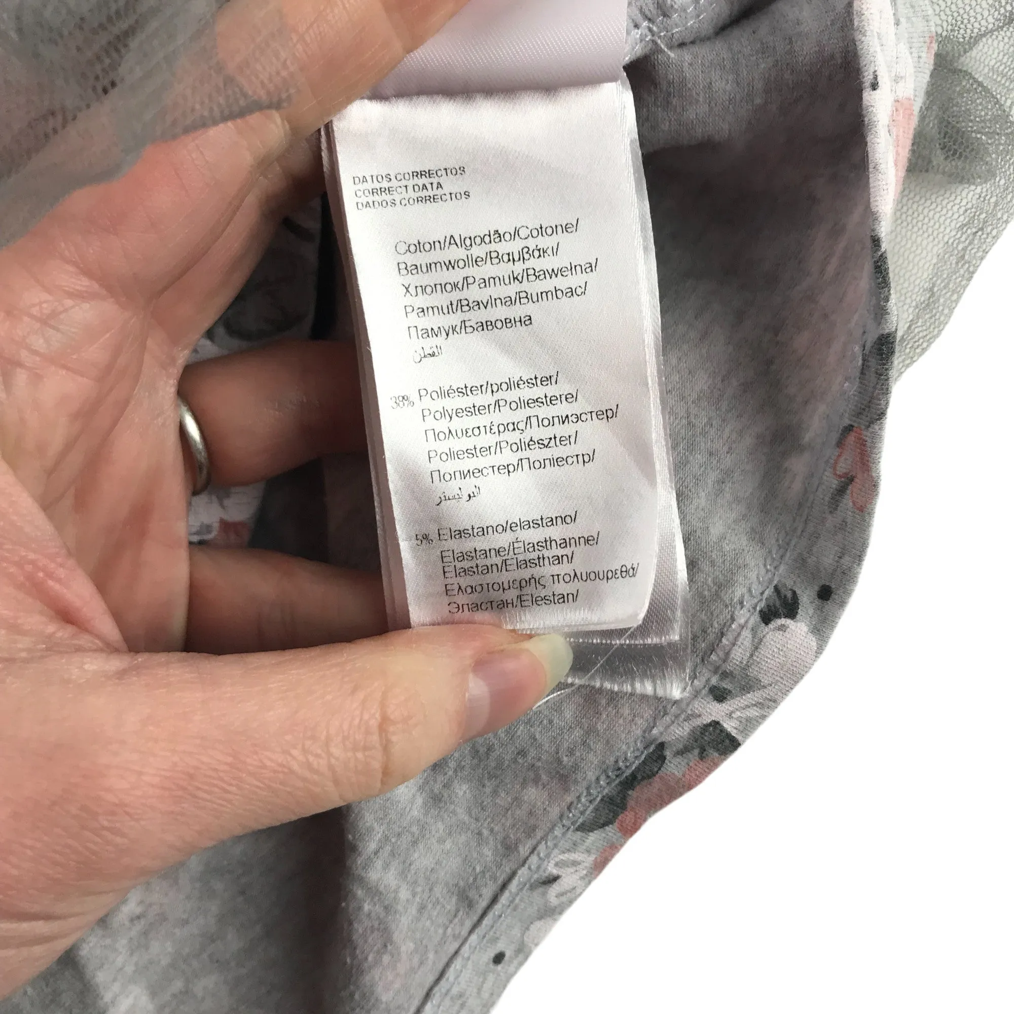 Mayoral Skirt Age 5 Grey Tulle Floral Print