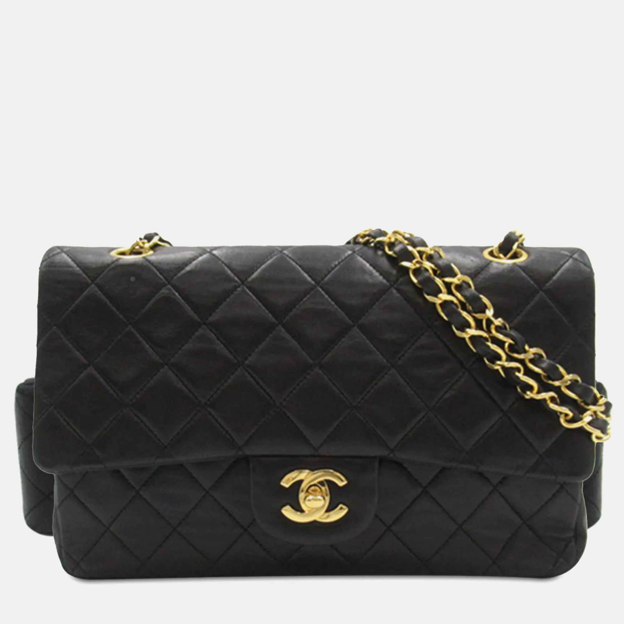 Medium Classic Lambskin Double Flap