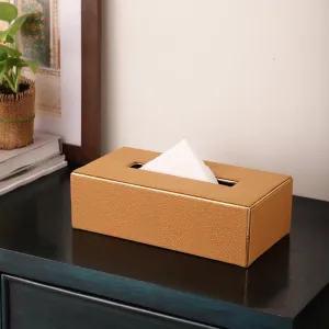 Meho Leather Tissue Box - Brown