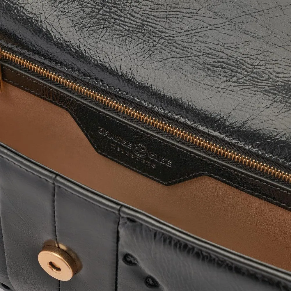 Mosaic Diamond Chain Bag - Black