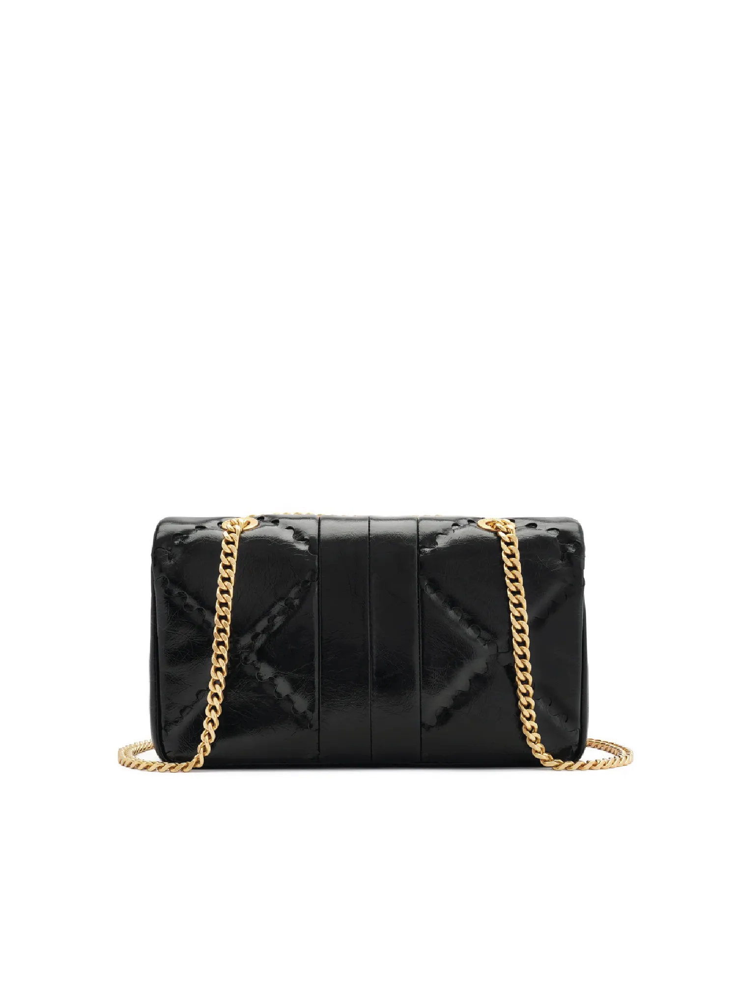 Mosaic Diamond Chain Bag - Black
