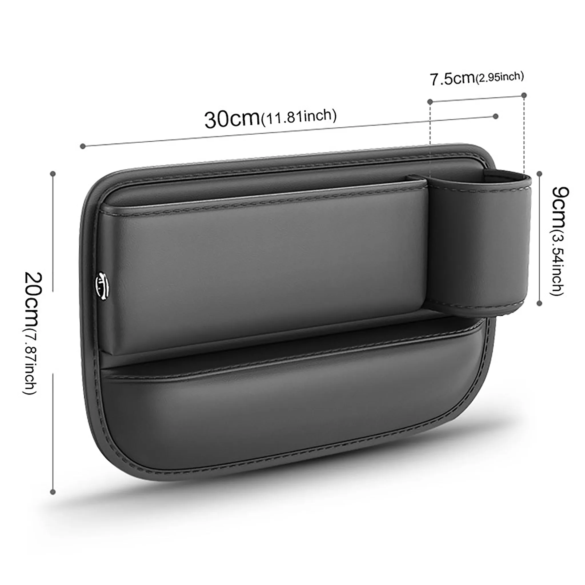 Multifunction Seat Gap Storage Bag For Car Seat Gap Filler With Phone Cup Holder