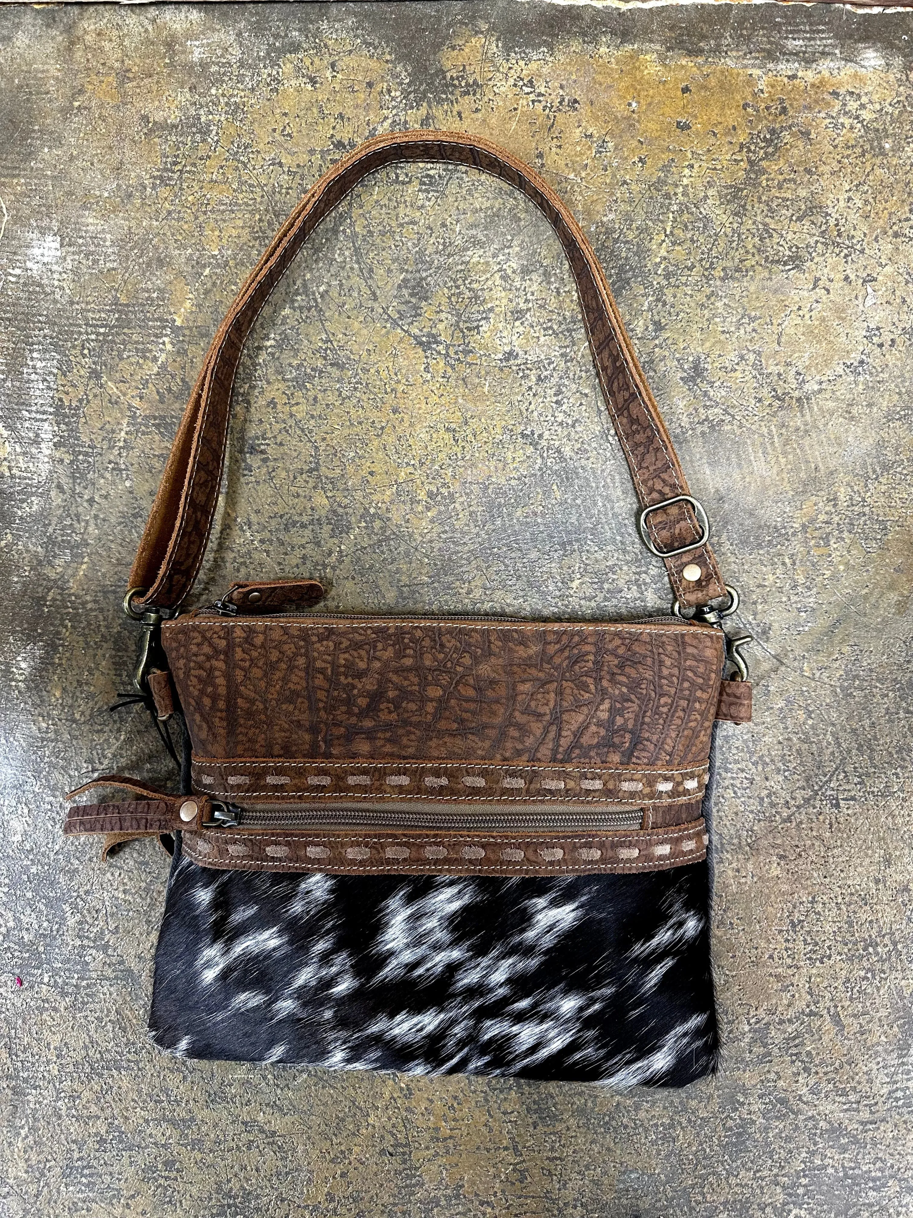 Myra Bag Cowhide and Leather Purse