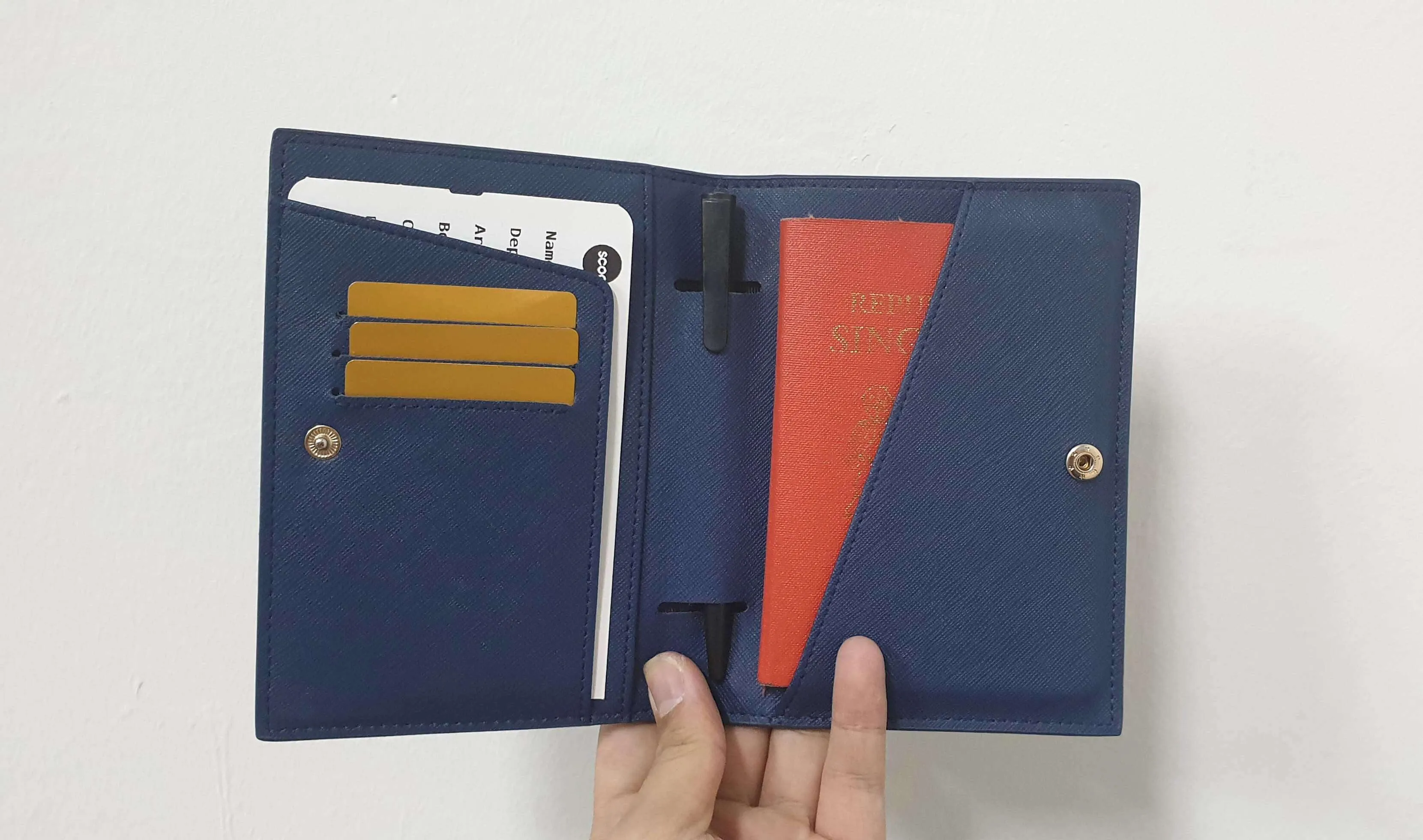 Navy - Saffiano Passport Cover
