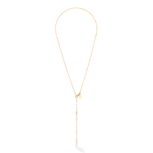 Necklace Y Fairy Freshwater Pearl  gold
