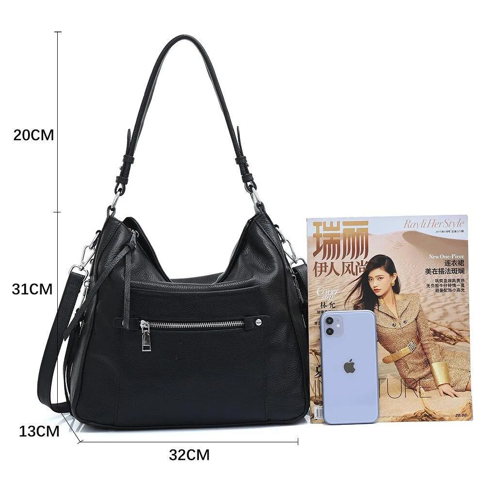 New Leather Shoulder Bags Women's High Quality  Crossbody Handbag Large Tote Bag