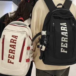 New Schoolbag Sports Style Large Capacity Backpack Korean Style Ins Trendy College Student Couple Casual Travel Bag