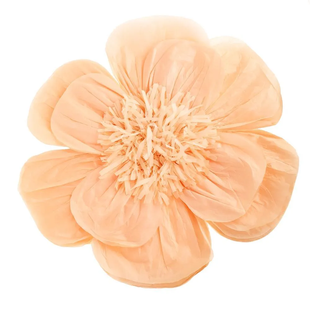 Paper Scalloped Magnolia Wall Flower, 20-Inch