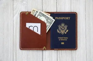 Passport Wallet In English Tan