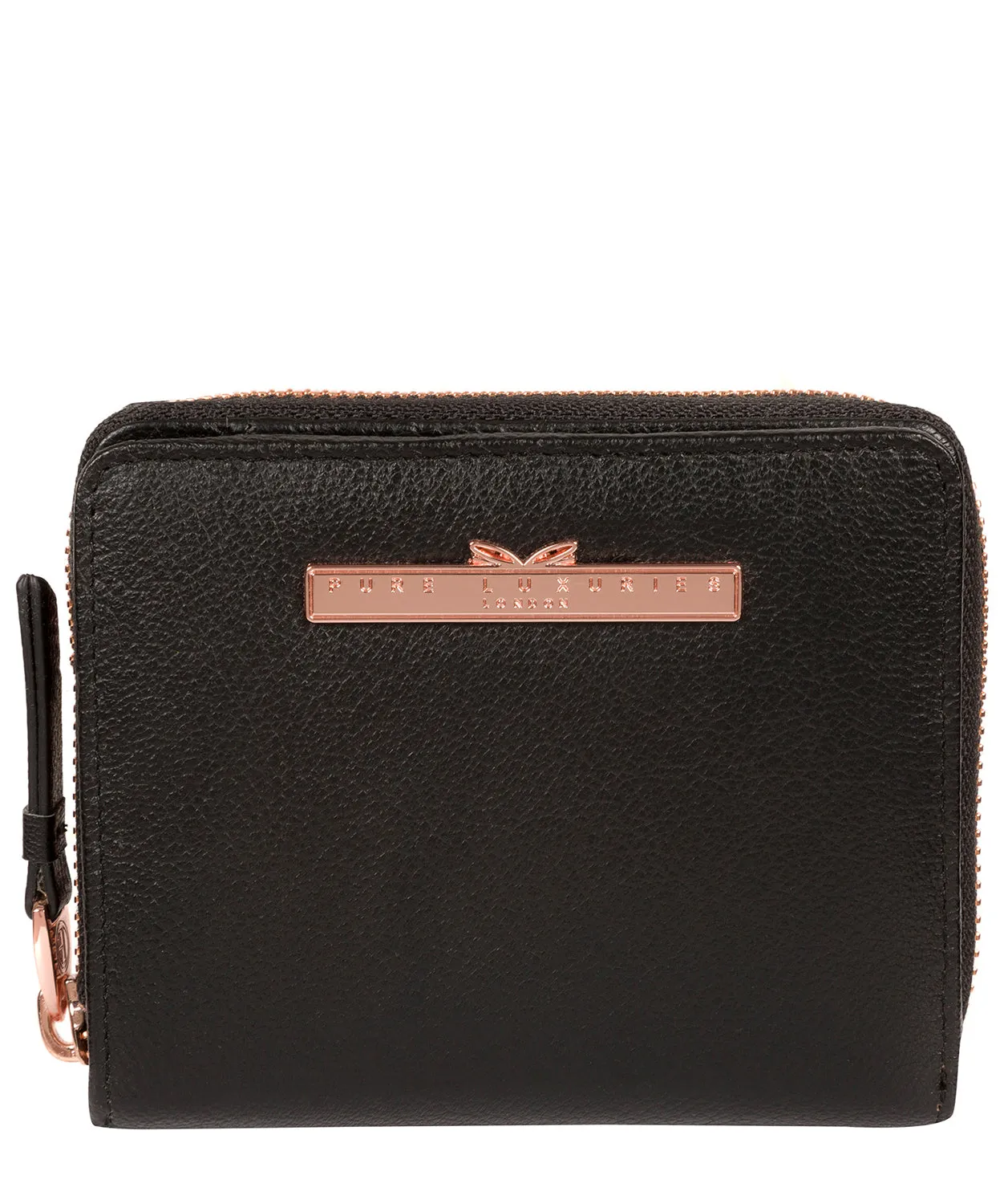 'Piper' Black Leather Purse
