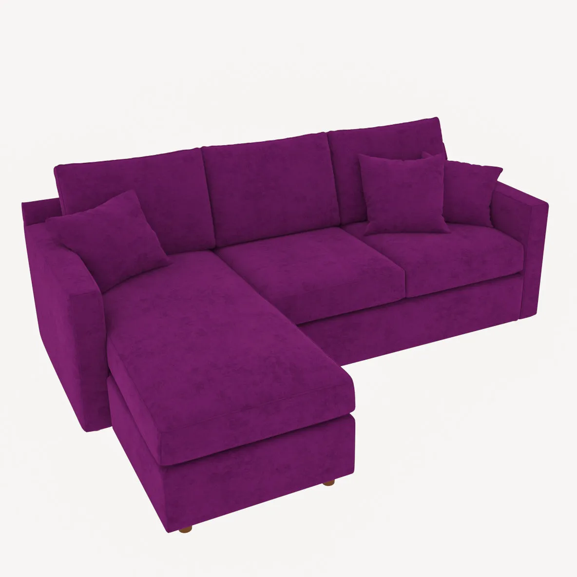 Premium Purple Coloured with Premium Comfort L Shaped 4 Seater Sofa Set for Home