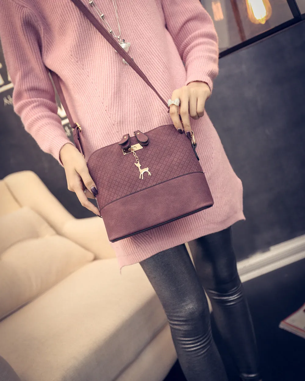 PU Leather Shoulder Bag