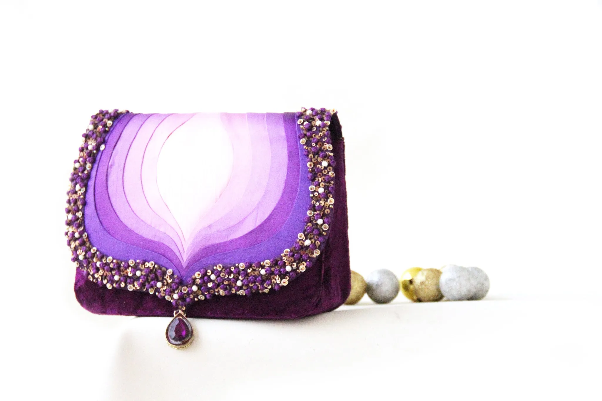 Purple Taj Clutch