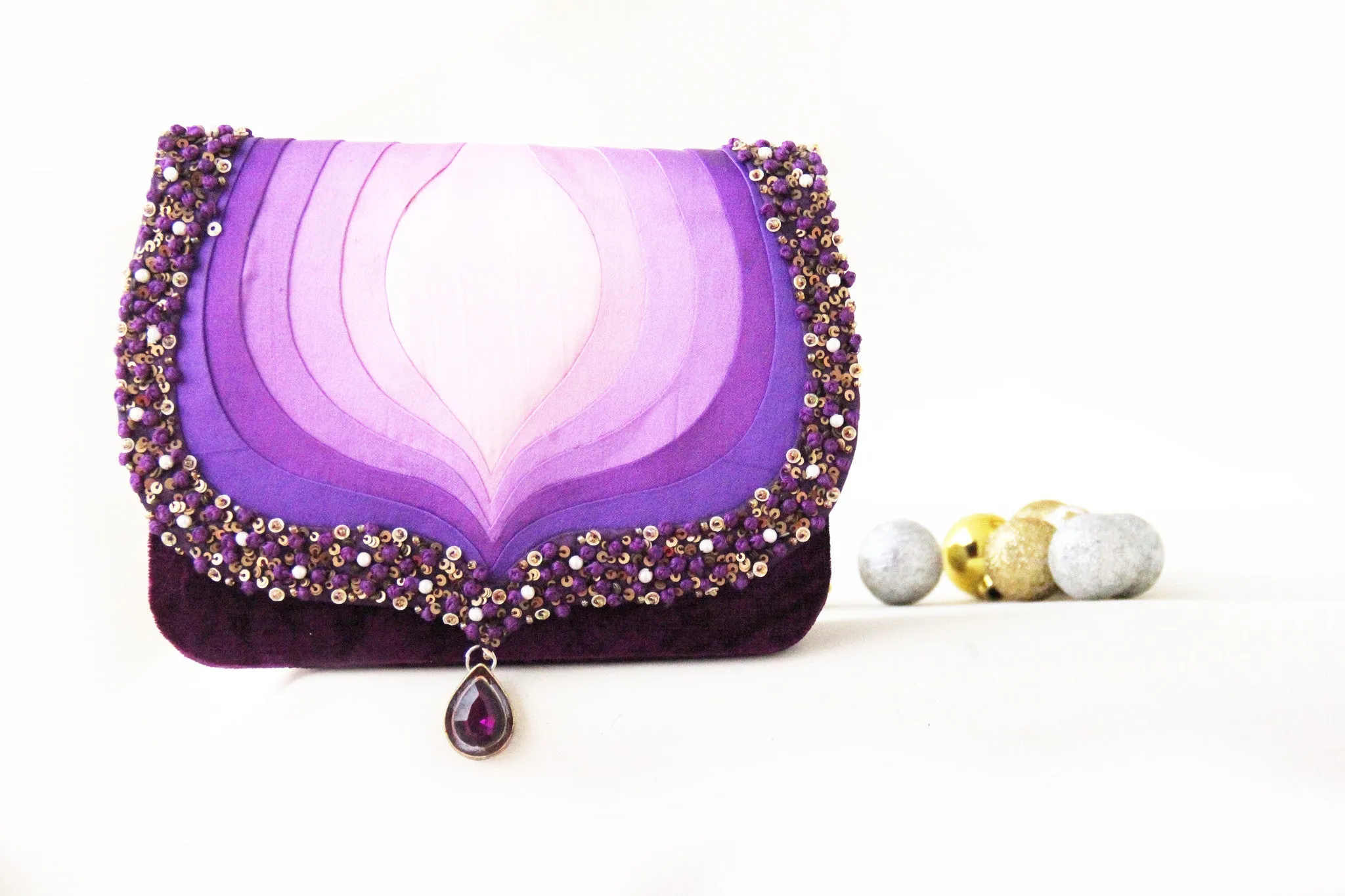 Purple Taj Clutch