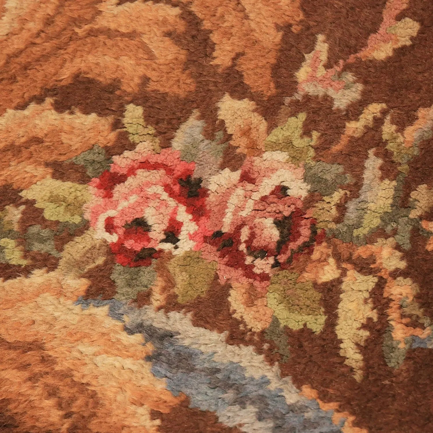 Red Antique Savonnerie French Rug - 10'2" x 17'