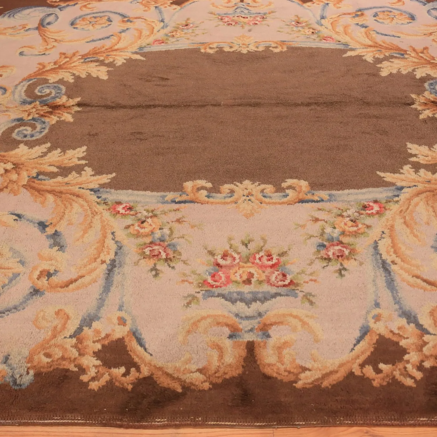 Red Antique Savonnerie French Rug - 10'2" x 17'