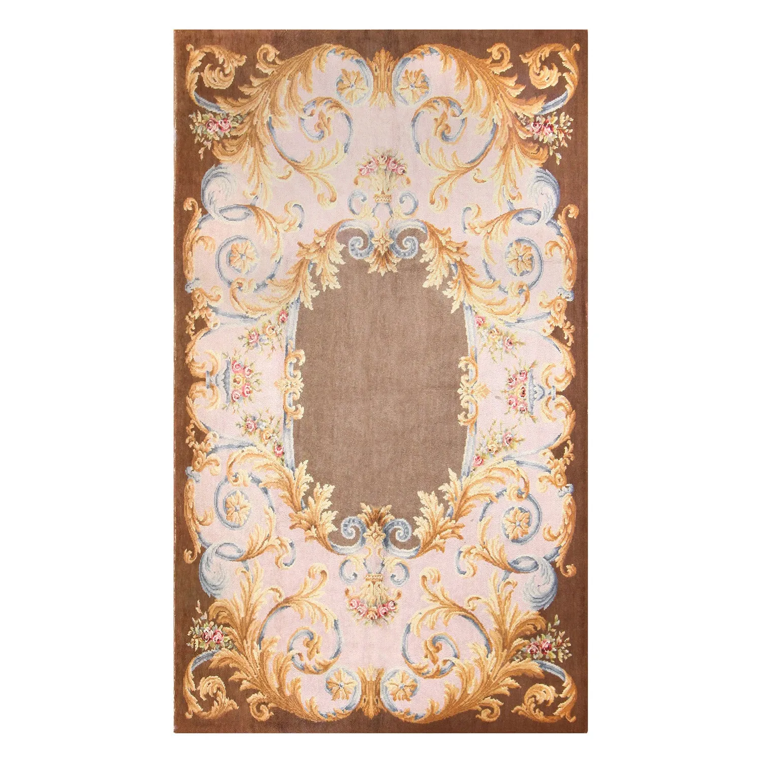 Red Antique Savonnerie French Rug - 10'2" x 17'