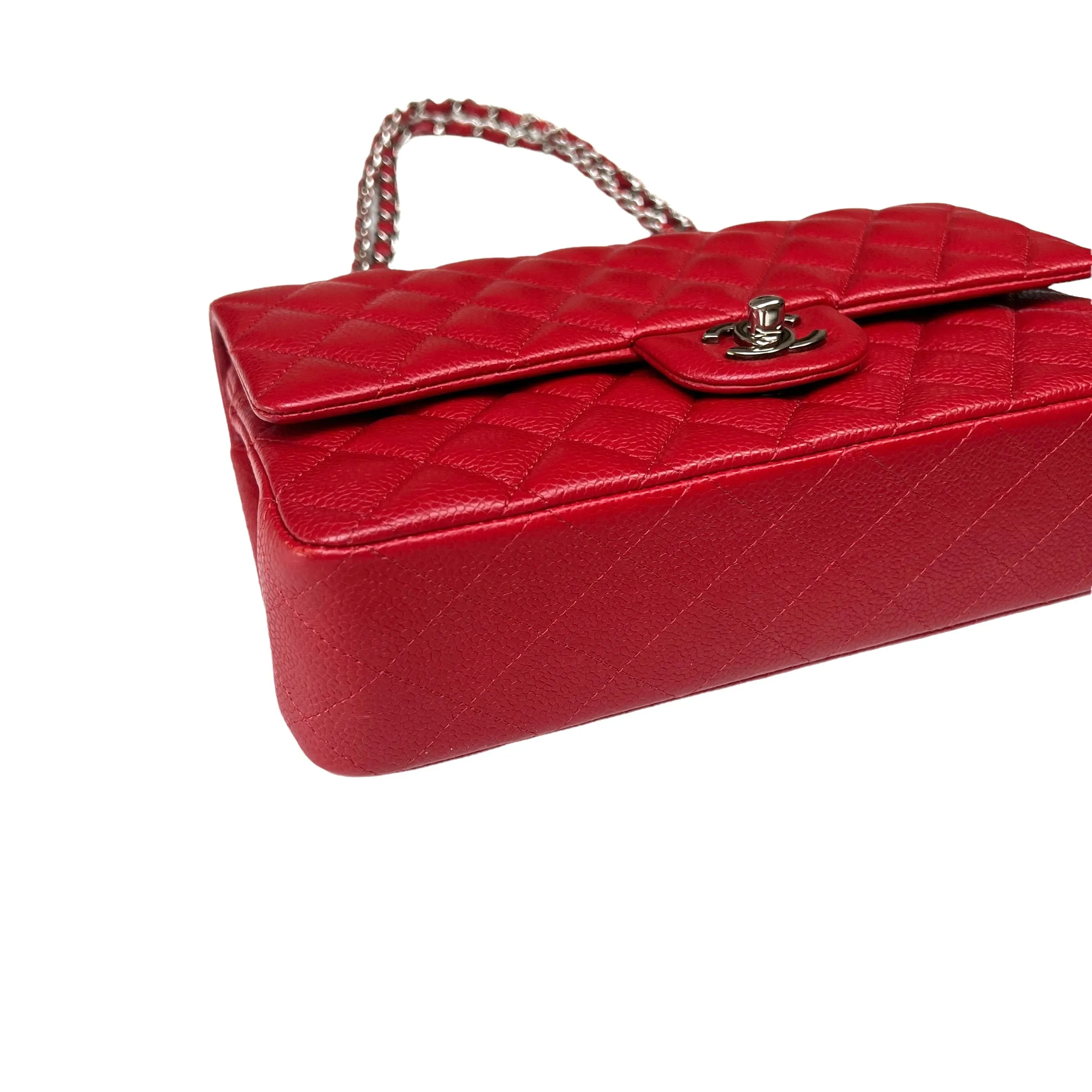 Red Classic Double Flap Bag