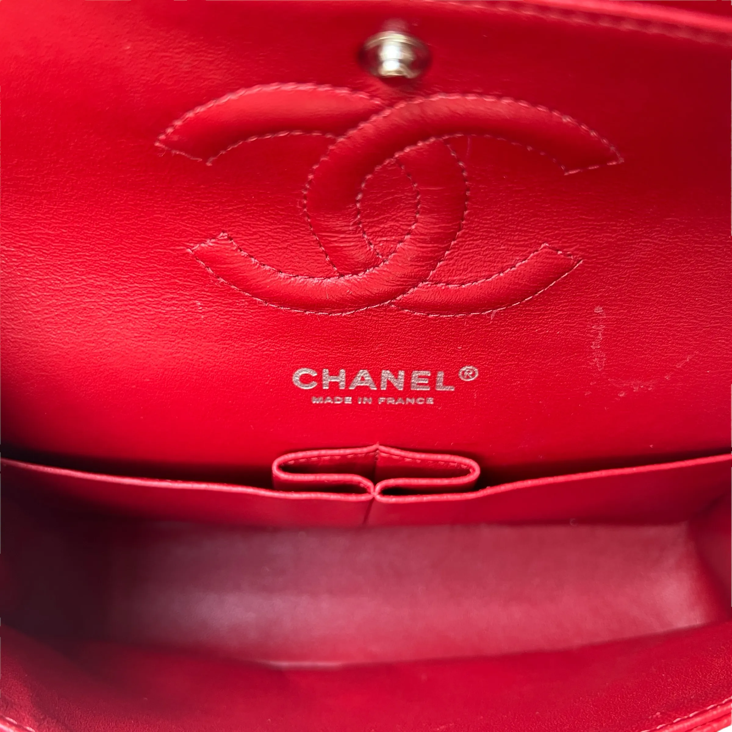 Red Classic Double Flap Bag