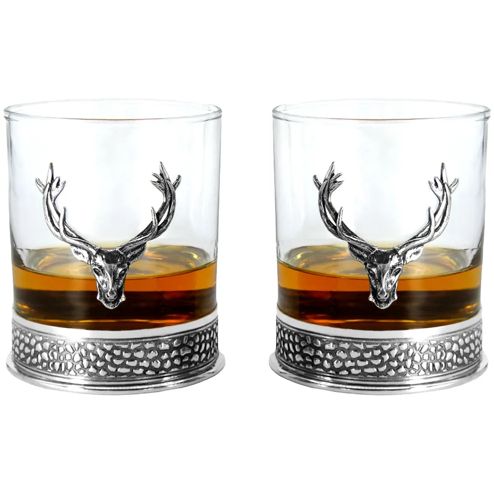 Regal 600ml Whisky, Wine & Spirits Stag Decanter Gift Set Includes 2x 11oz Regal Stag Tumblers