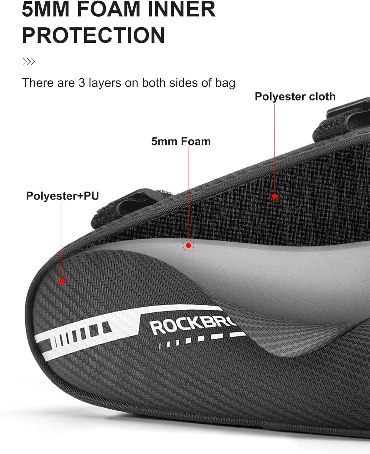 ROCKBROS Bike Triangle Bag Storage Bag Bicycle Frame Pouch Bag