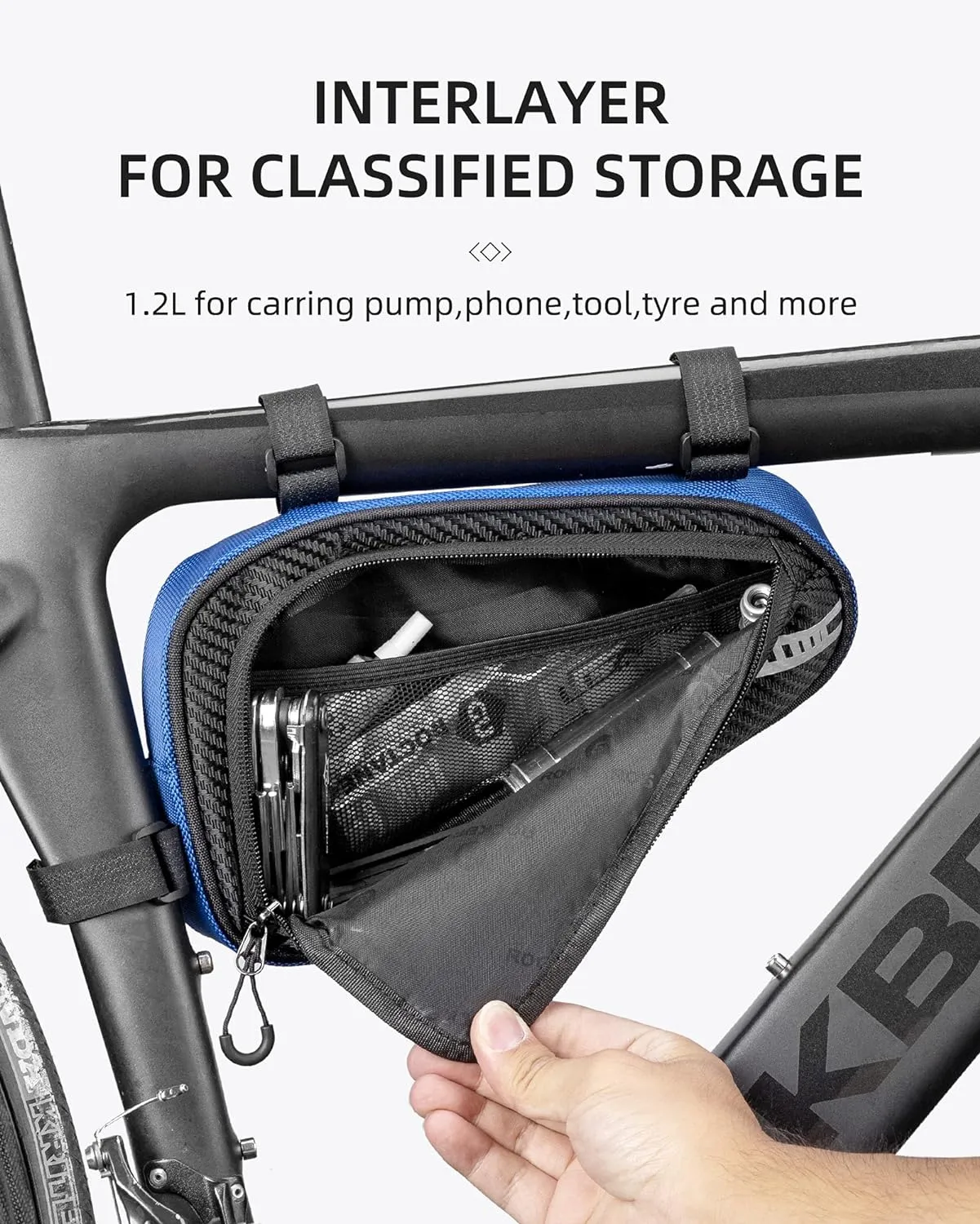 ROCKBROS Bike Triangle Bag Storage Bag Bicycle Frame Pouch Bag