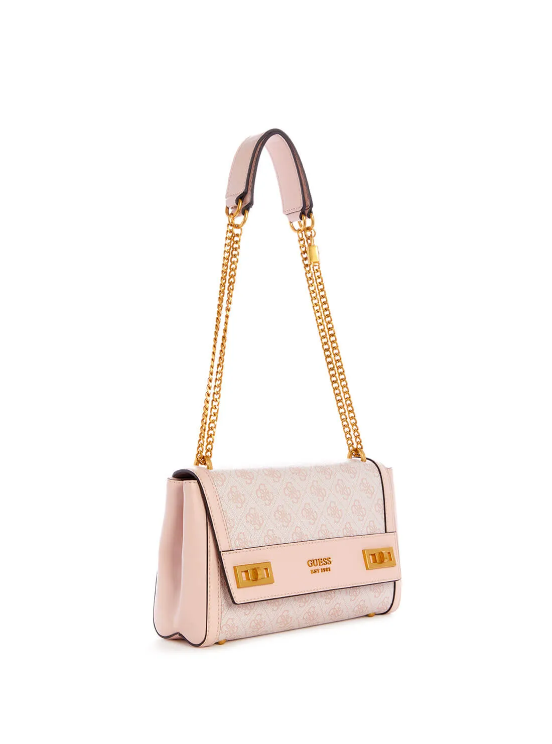Rose Pink Katey Logo Shoulder Bag