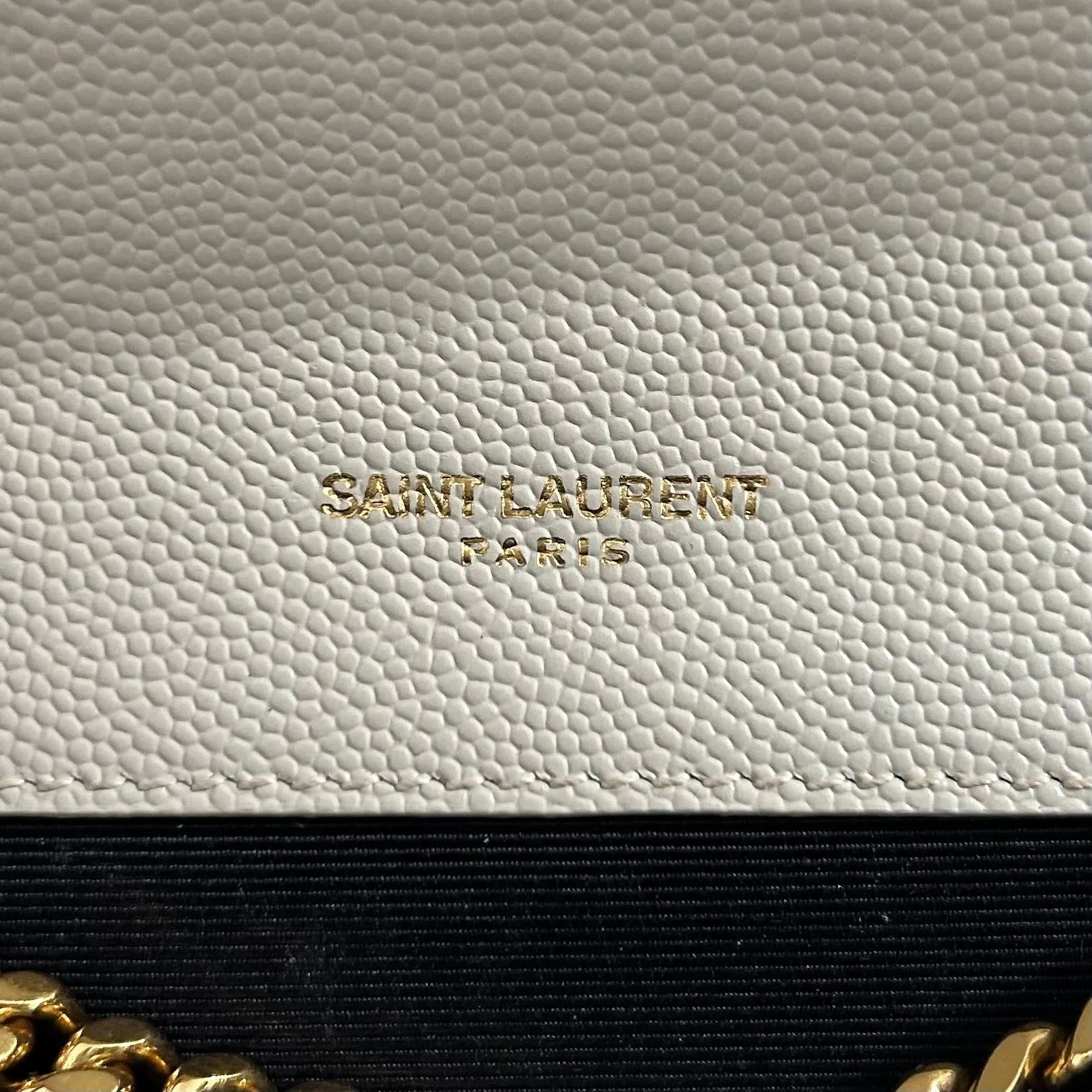 Saint Laurent Off White Small Envelope Crossbody Bag