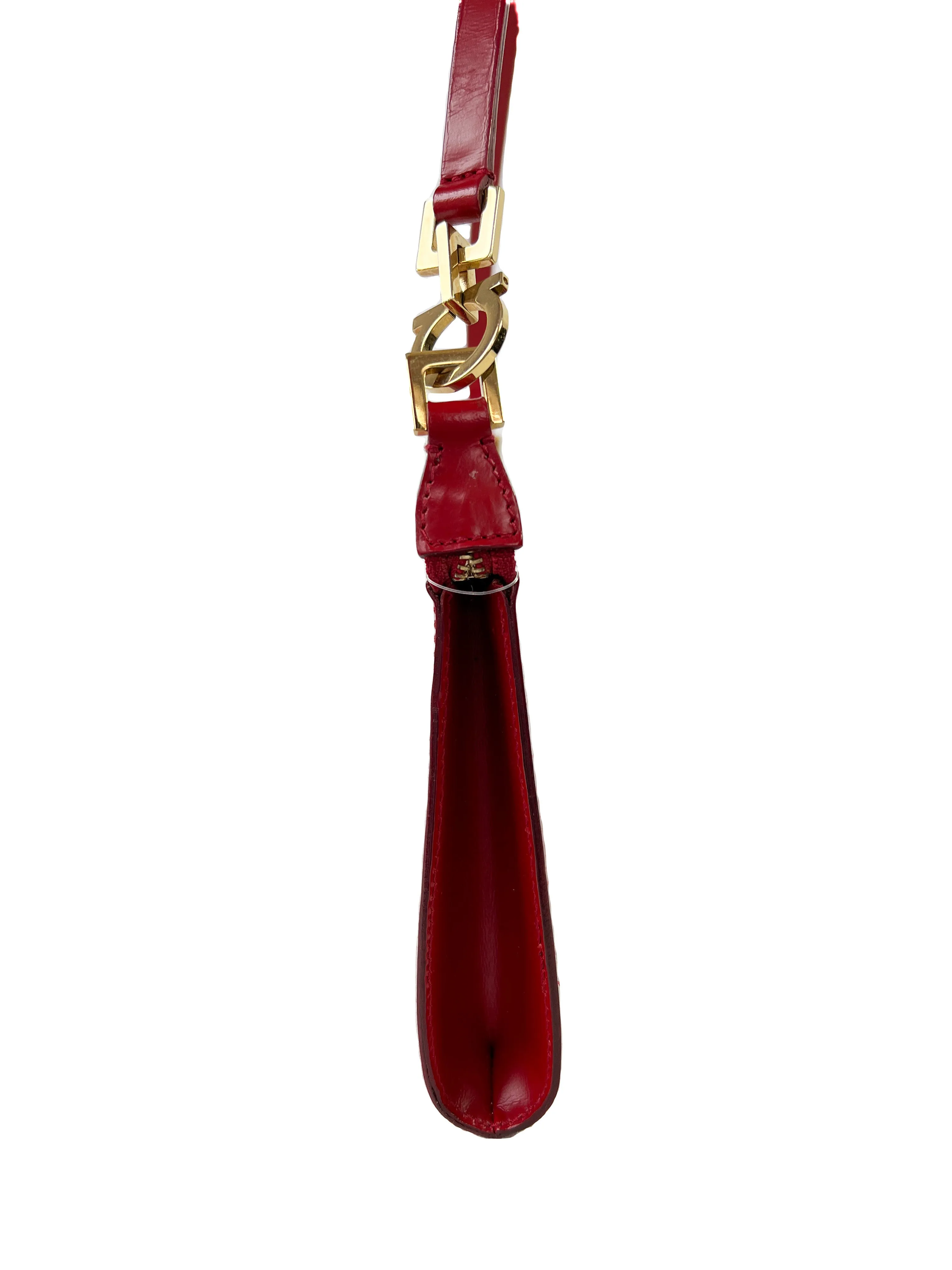 Salvatore Ferragamo red leather shoulder bag
