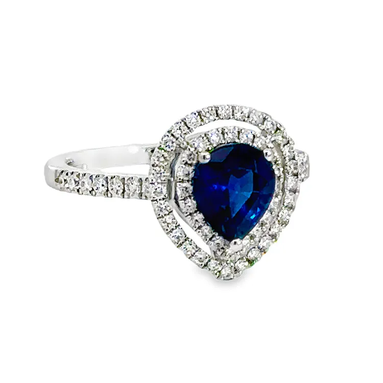 Sapphire and Diamond Ring, 14Kt