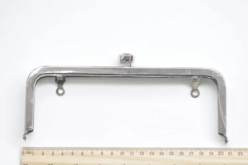 Silver Purse Frame Clutch Bag Purse Frame 20.5cm x 7.5cm