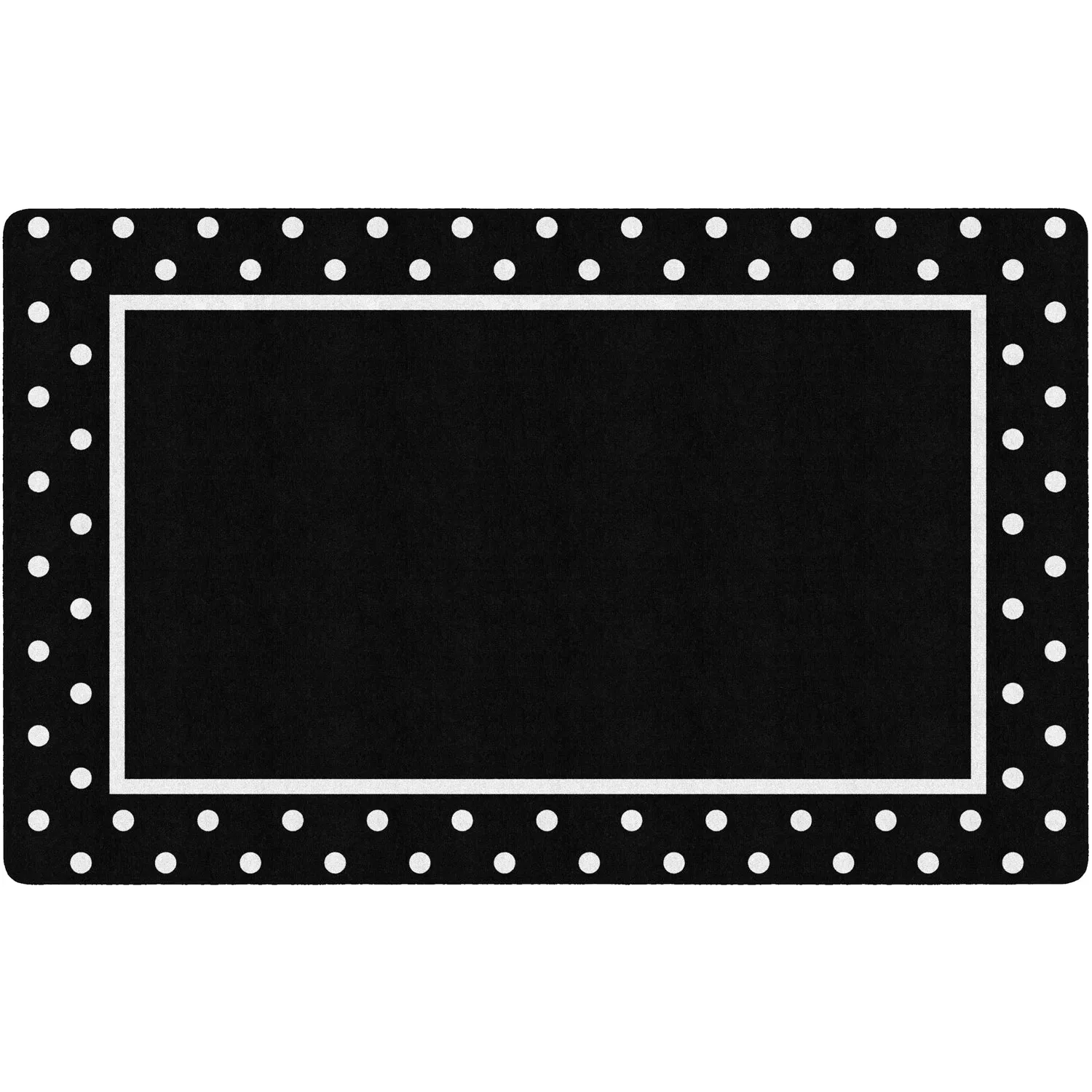 Simply Stylish Tropical Black & White Polka Dot Border