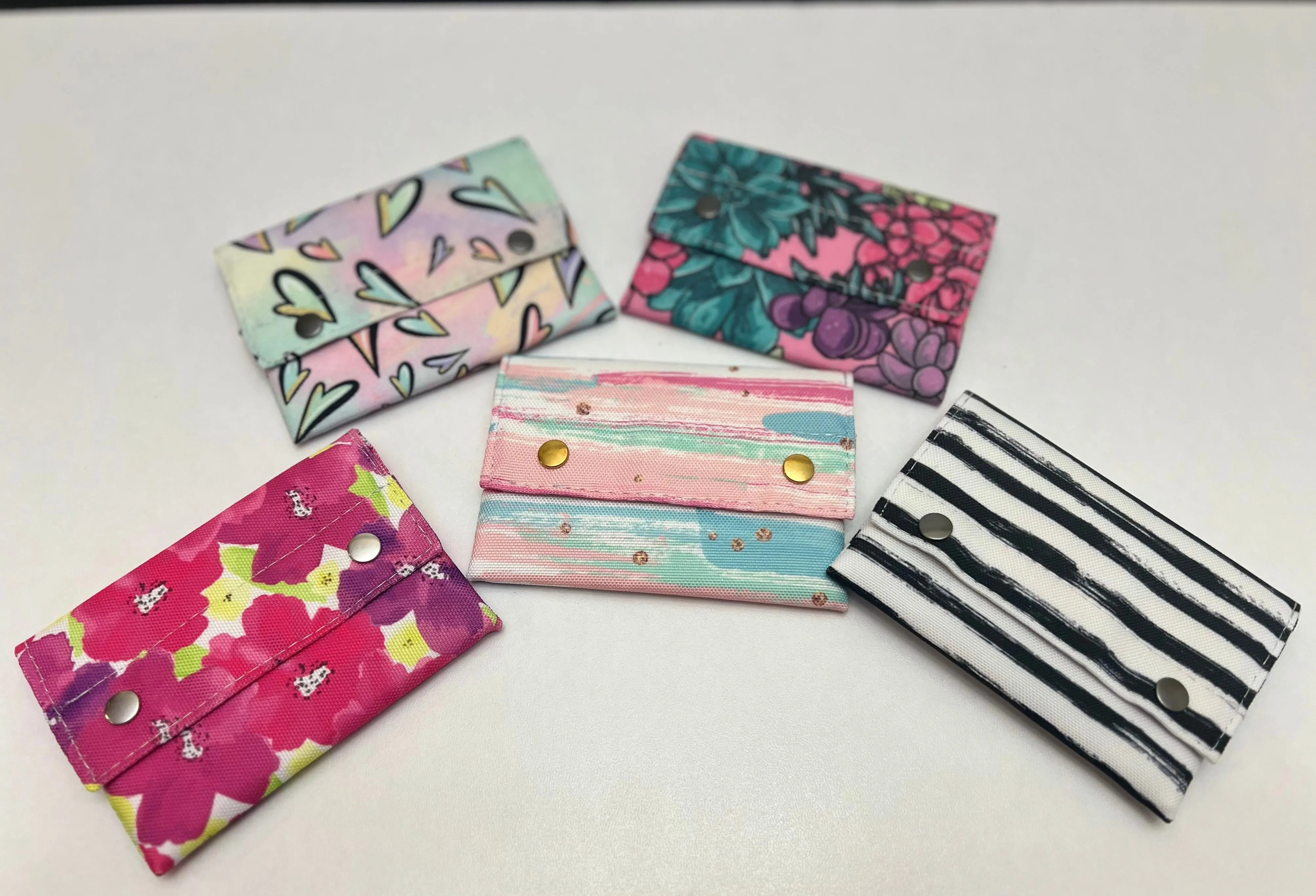 Snap Wallet - Large Pink Flowers
