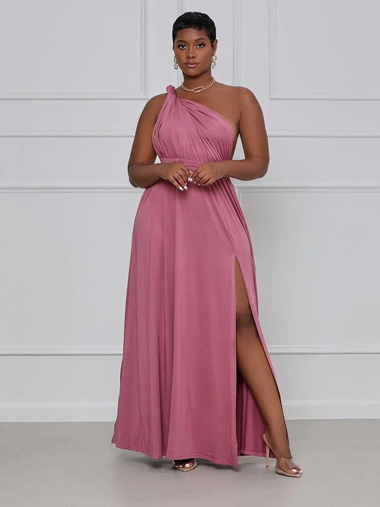 Solid Bandage Graceful Hooded Collar Dress
