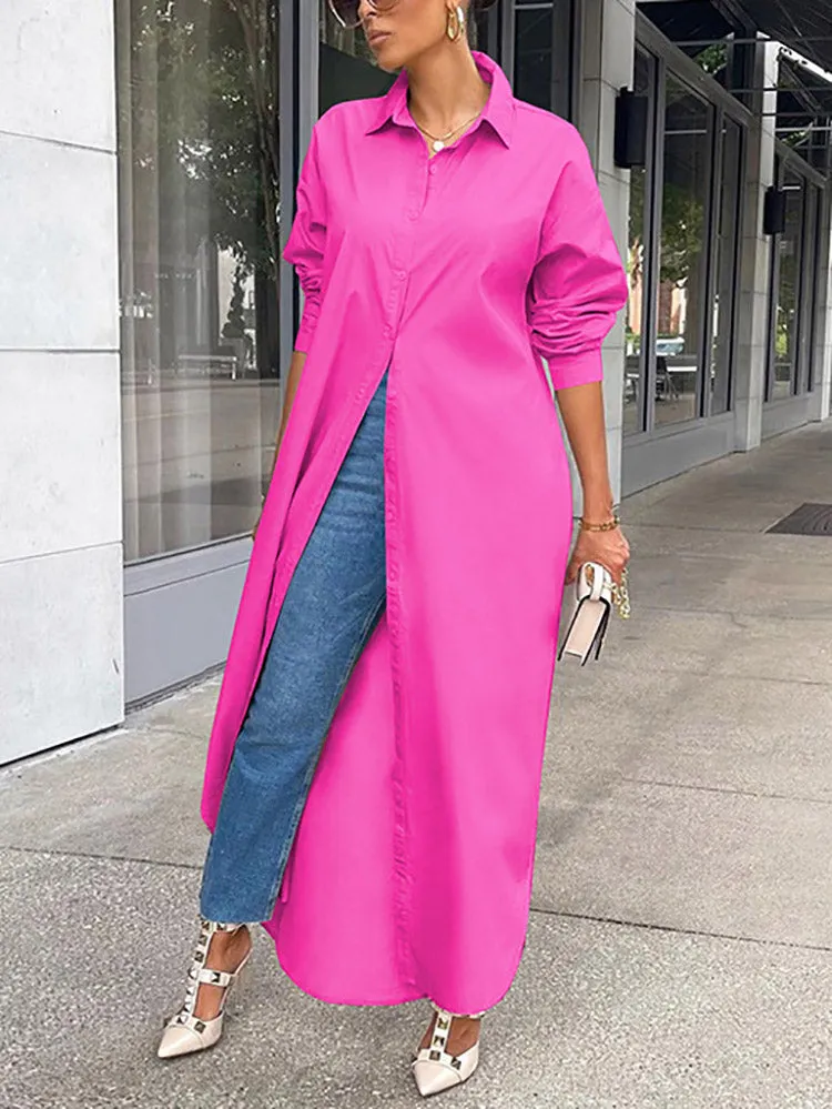 Solid Bright Graceful Printed Two-piece Suit