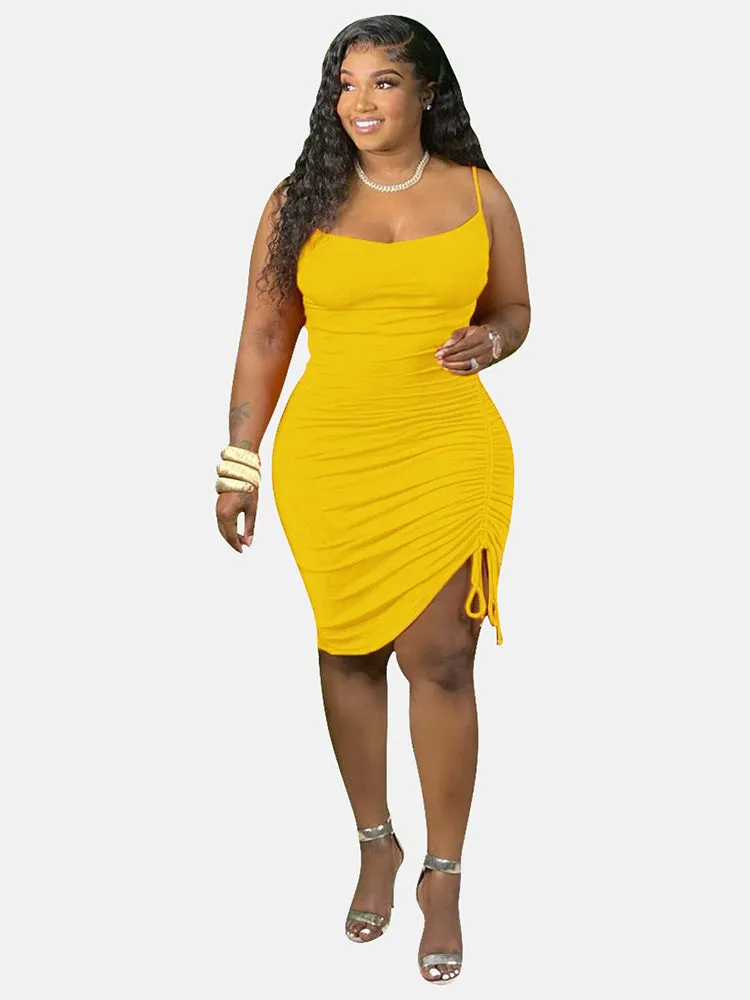 Spaghetti Strap Graceful Bodycon Maxi Dress